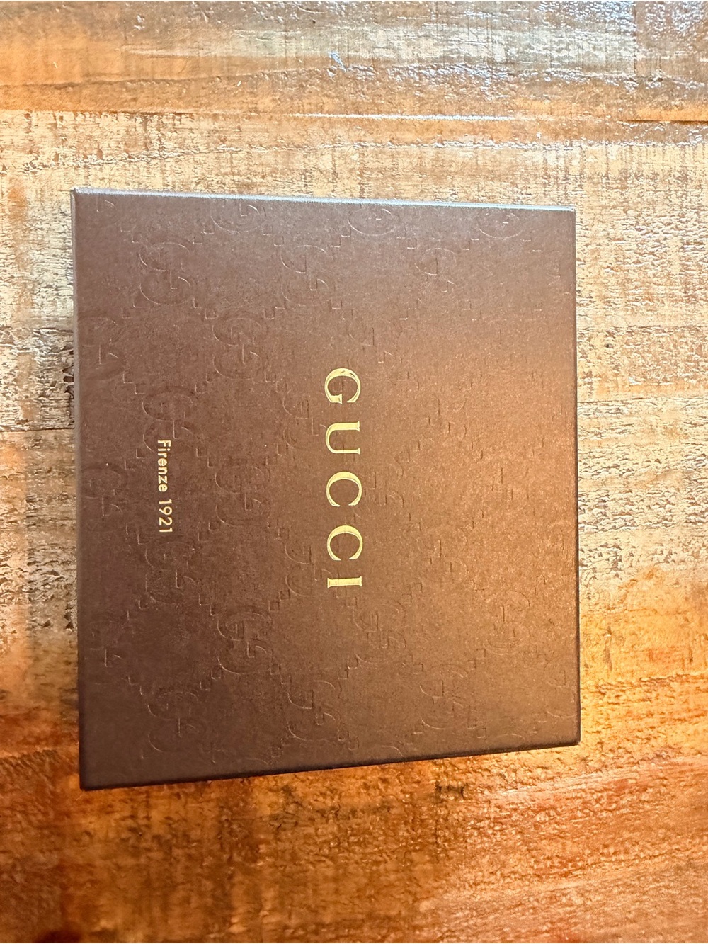 Gucci Brown Box with Gold Logo